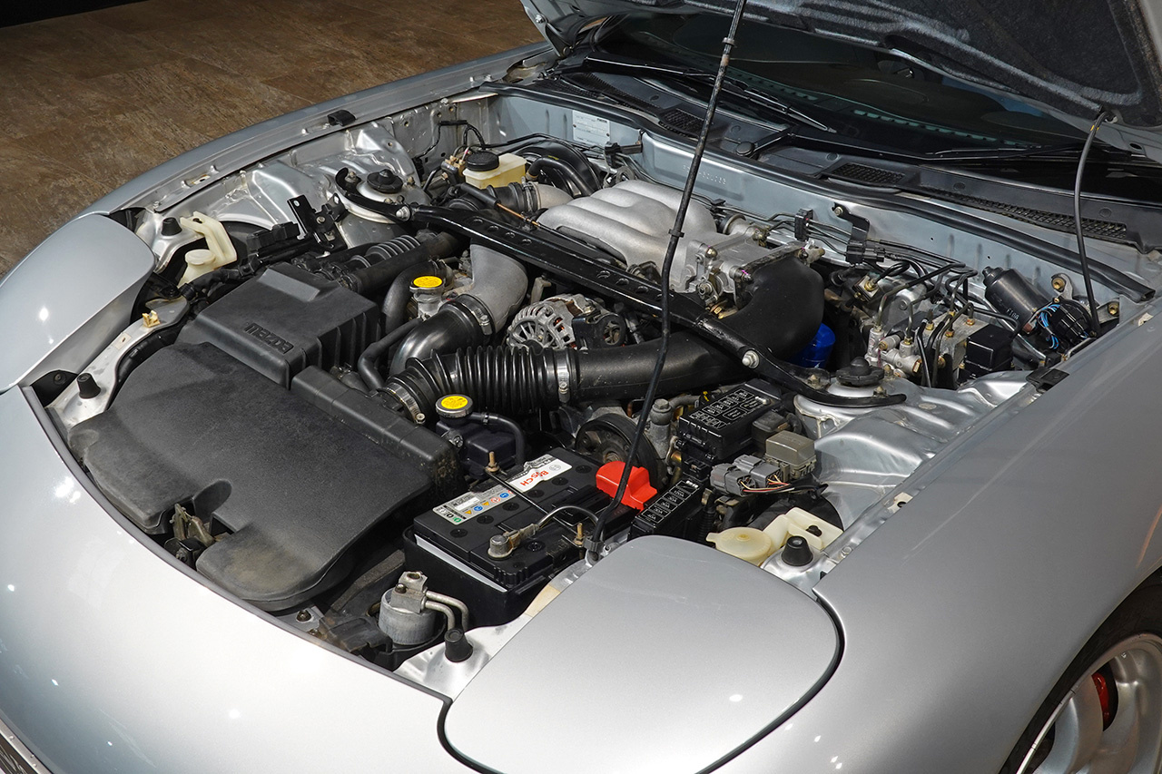 1999 Mazda RX-7 FD3S RX₋7 TYPE RS,  REAmemiya Dolphin Tail Muffler, Worksbell Quick Relase, MOMO Steering Wheel