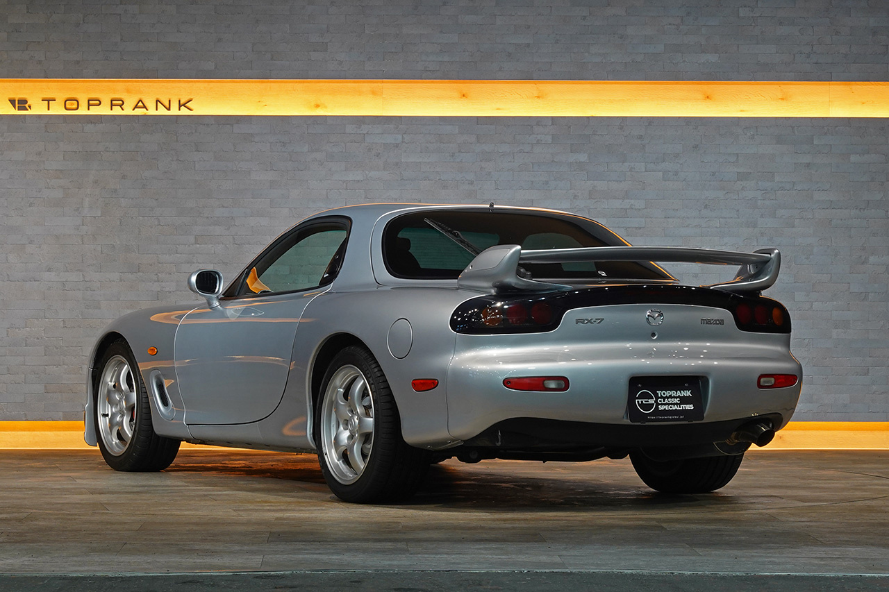 1999 Mazda RX-7 FD3S RX₋7 TYPE RS,  REAmemiya Dolphin Tail Muffler, Worksbell Quick Relase, MOMO Steering Wheel