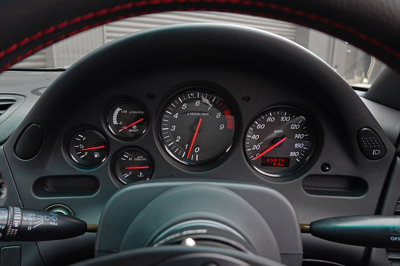 1999 Mazda RX-7 FD3S RX₋7 TYPE RS,  REAmemiya Dolphin Tail Muffler, Worksbell Quick Relase, MOMO Steering Wheel