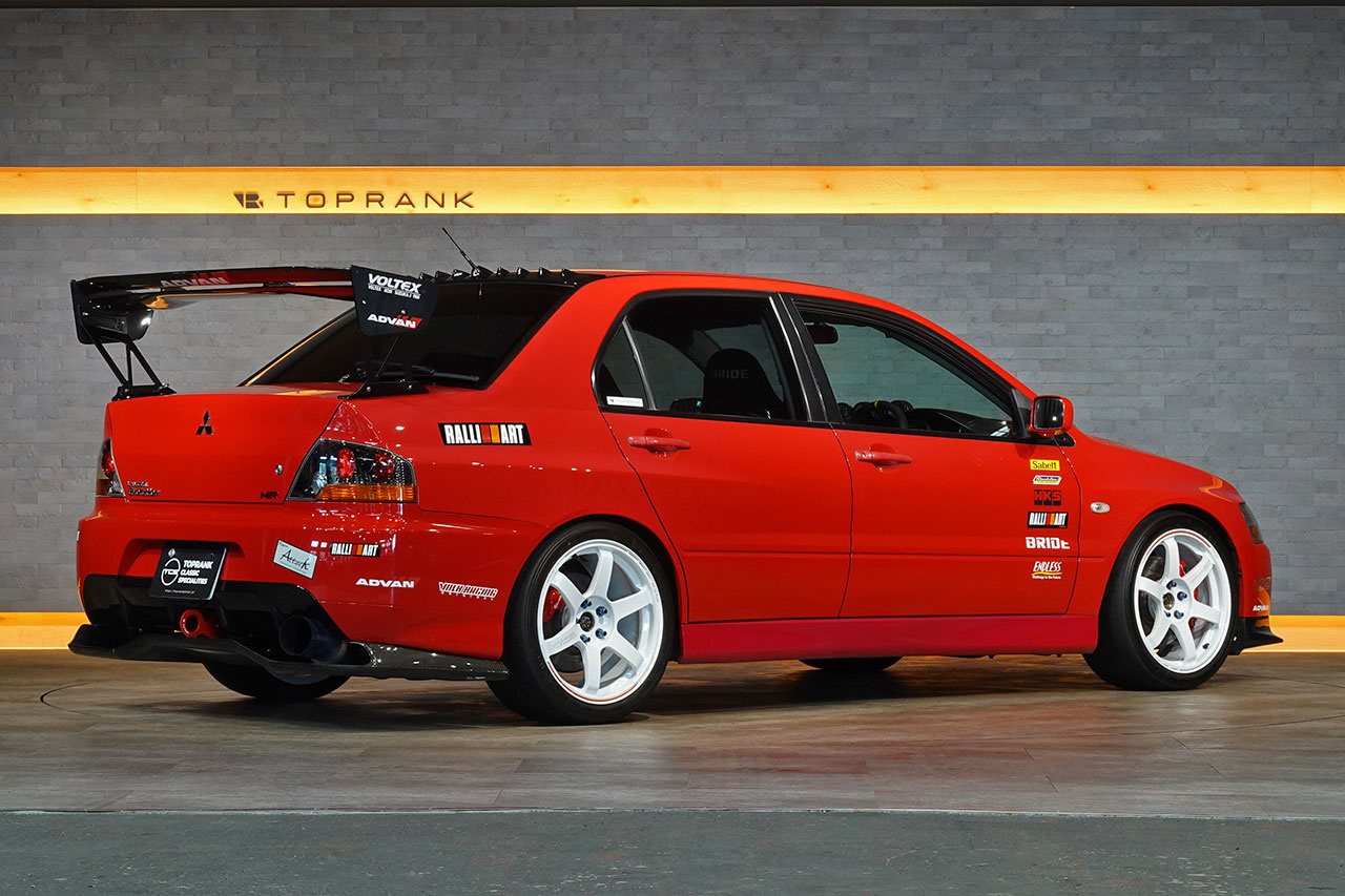 2006 Mitsubishi LANCER EVOLUTION CT9A Lancer GSR Evolution 9 MR, RED SOLID -P23E- RAYS TE37 SAGA Time Attack Edition , VOLTEX GT Wing