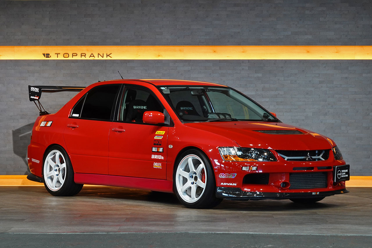2006 Mitsubishi LANCER EVOLUTION CT9A Lancer GSR Evolution 9 MR, RED SOLID -P23E- RAYS TE37 SAGA Time Attack Edition , VOLTEX GT Wing