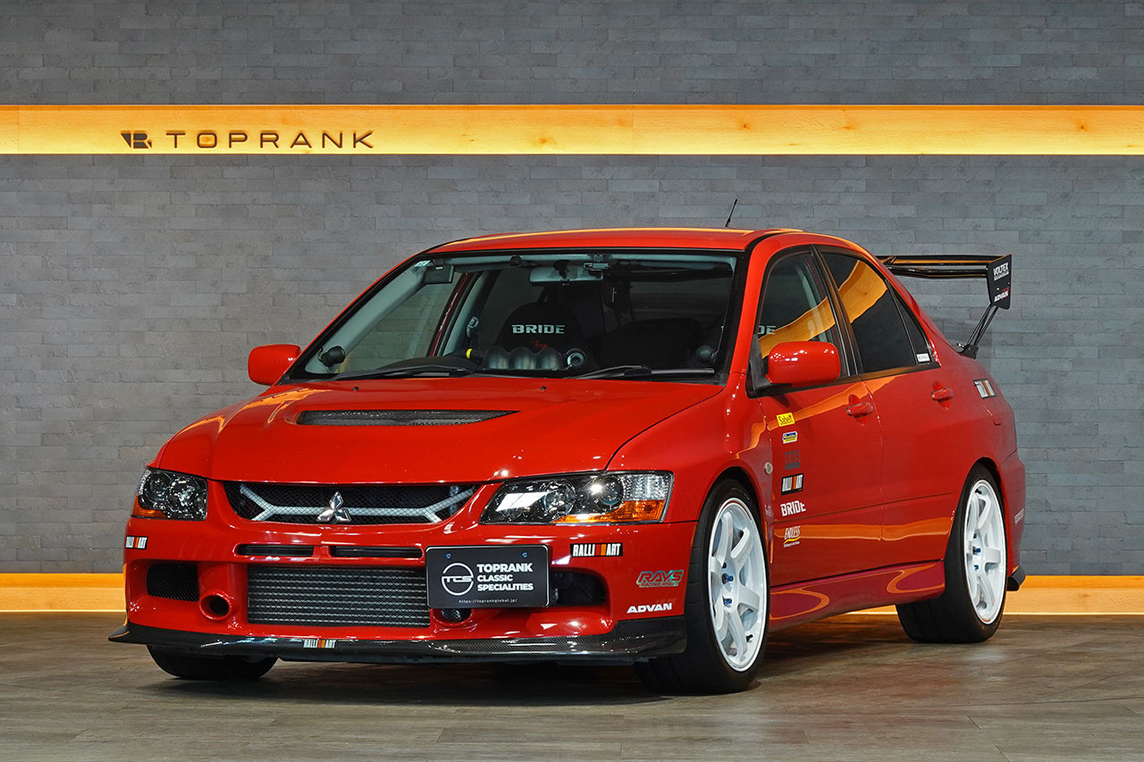 2006 Mitsubishi LANCER EVOLUTION CT9A Lancer GSR Evolution 9 MR, RED SOLID -P23E- RAYS TE37 SAGA Time Attack Edition , VOLTEX GT Wing