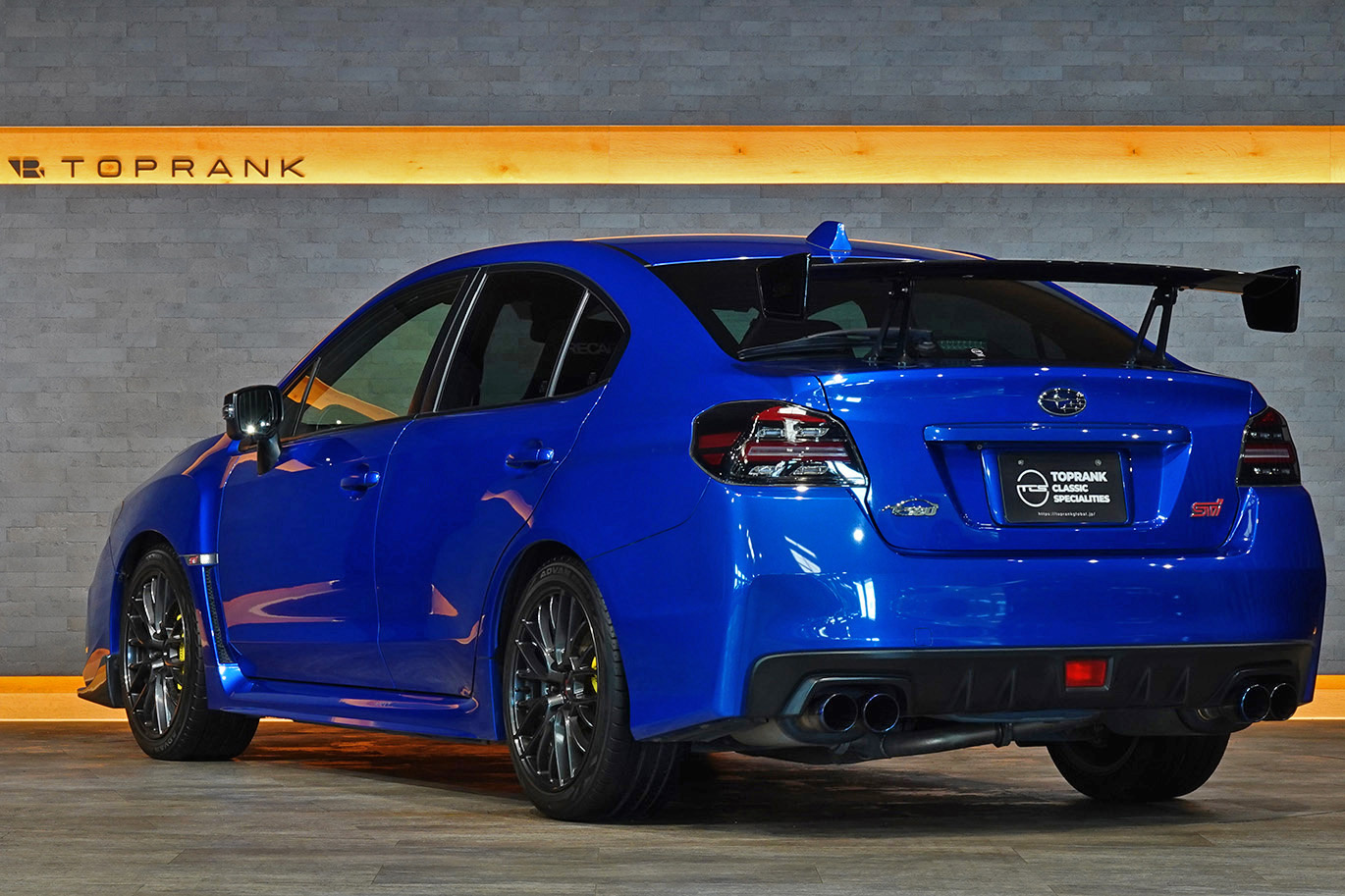2019 Subaru WRX STI VAB WRX STi TC380, Serial Number 50/50, WR Blue Pearl, STI Dry Carbon Rear Spoiler