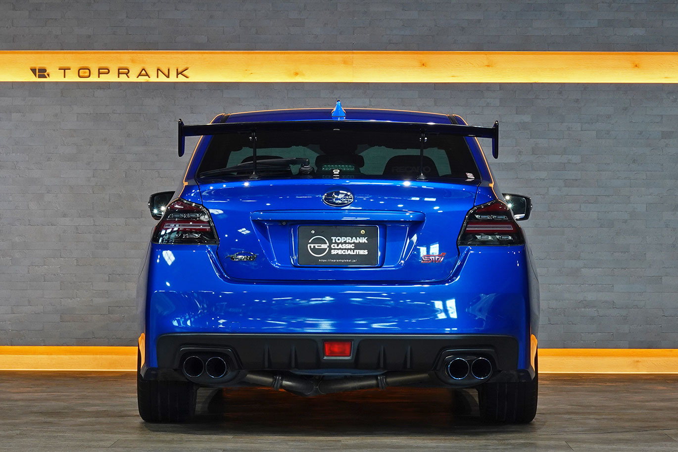 2019 Subaru WRX STI VAB WRX STi TC380, Serial Number 50/50, WR Blue Pearl, STI Dry Carbon Rear Spoiler