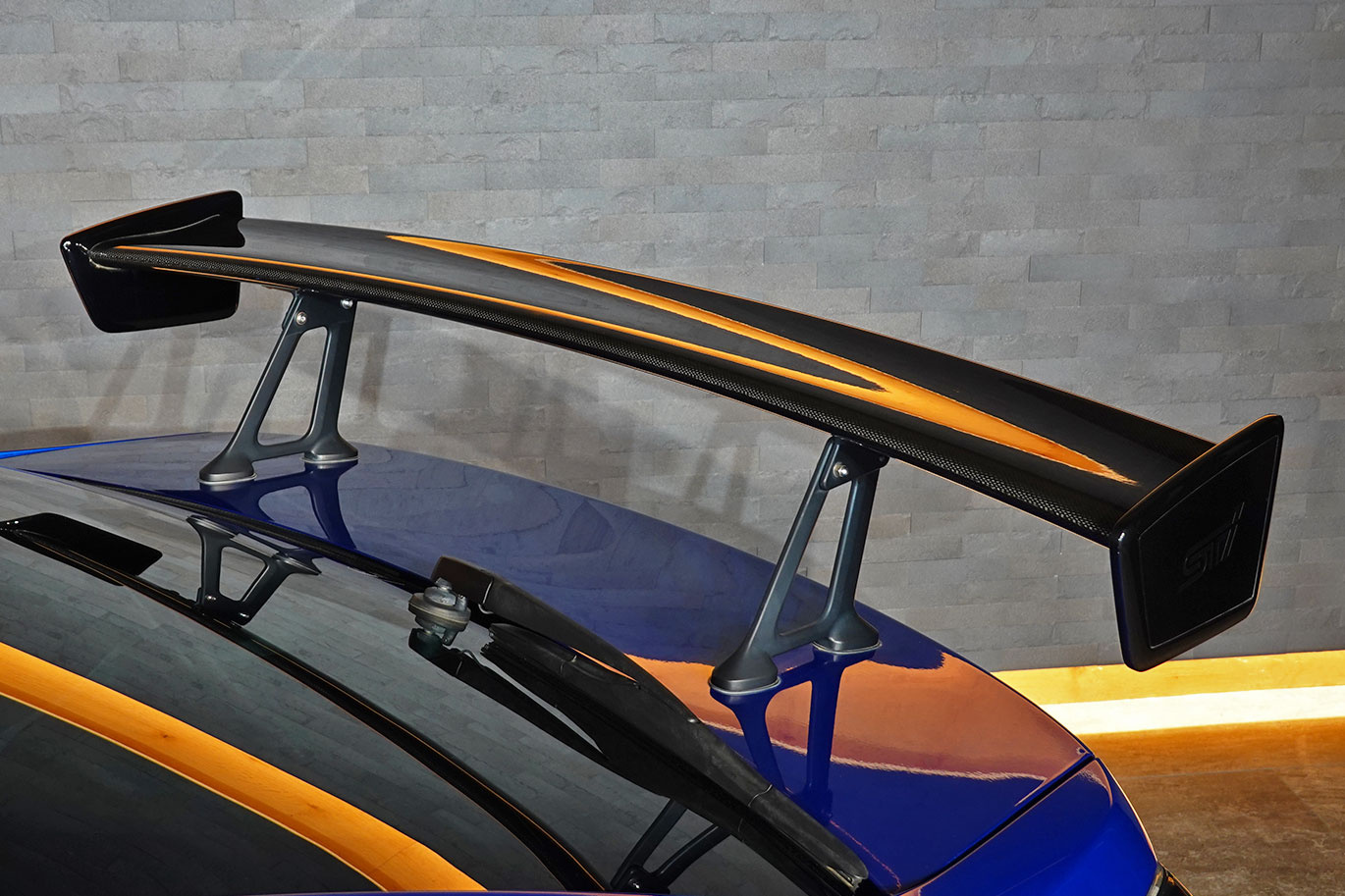 2019 Subaru WRX STI VAB WRX STi TC380, Serial Number 50/50, WR Blue Pearl, STI Dry Carbon Rear Spoiler