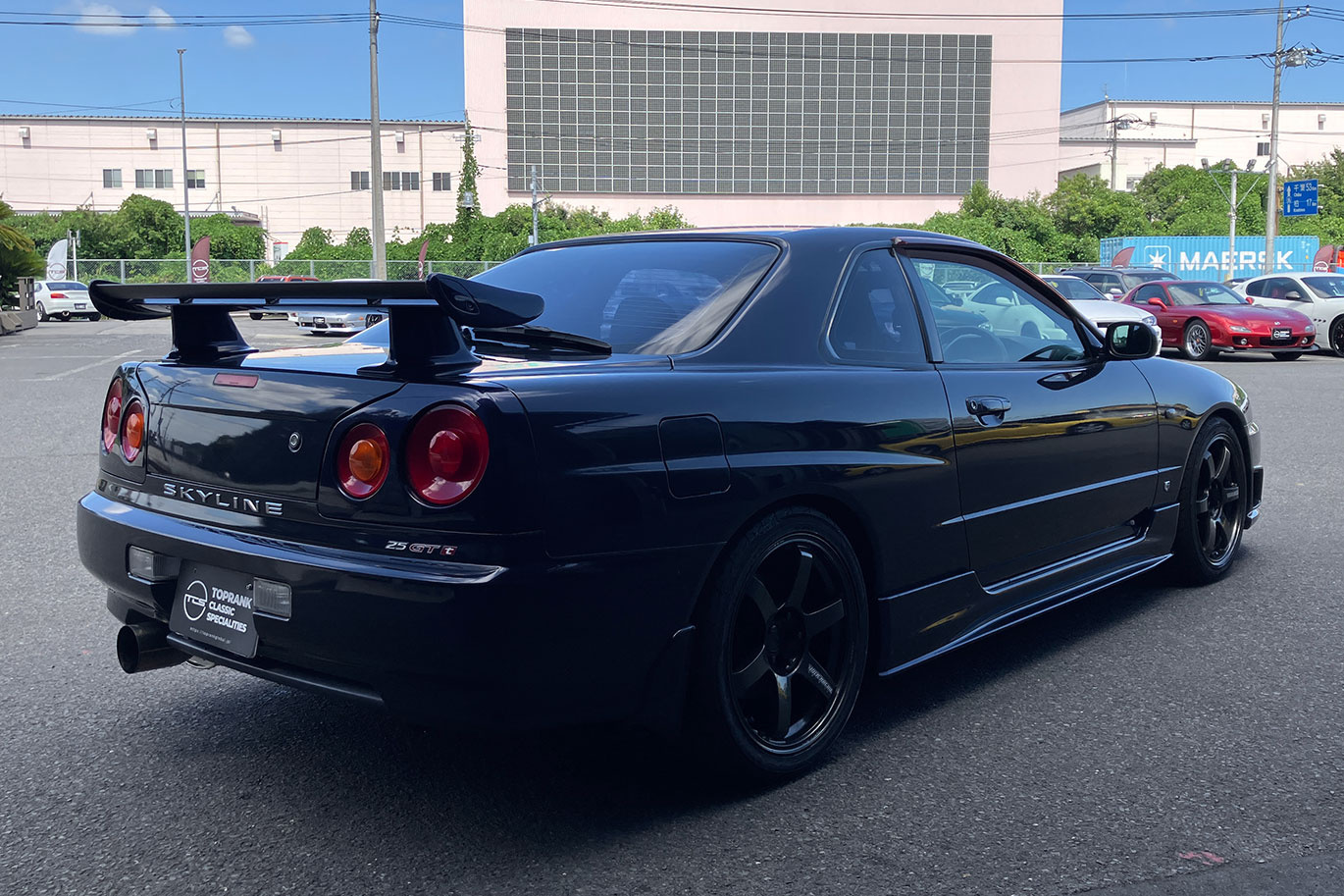 1999 Nissan SKYLINE COUPE ER34 Skyline 25GT-T, NISMO Front Bumper, Dark Blue Pearl-BP9-, RAYS TE37