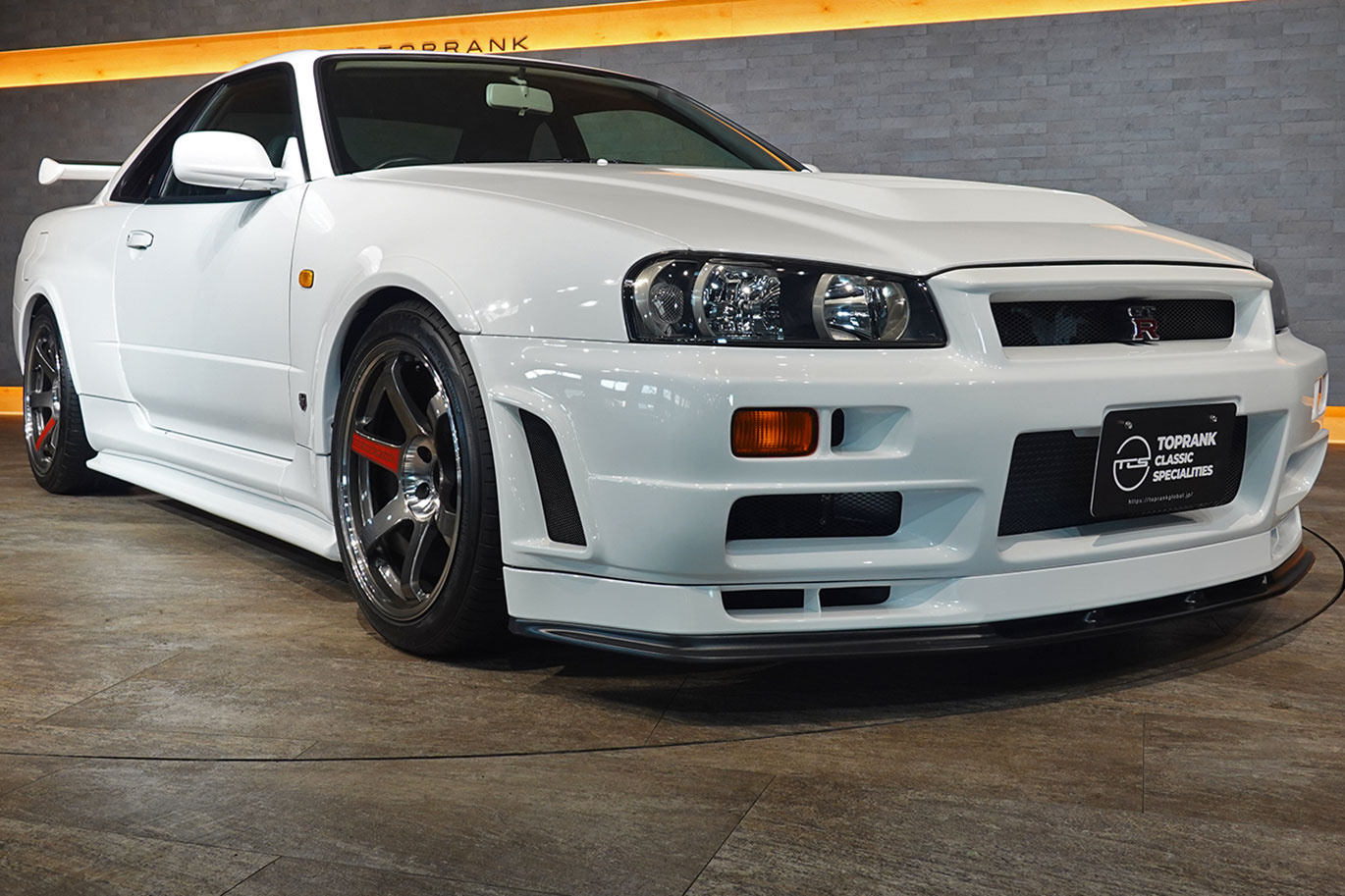1999 Nissan SKYLINE GT-R R34 BNR34 Skyline GT-R V-SPEC, Nismo R-Tune Dry Carbon Hood, S-Tune Front Bumper, TE37SL 18In Wheels