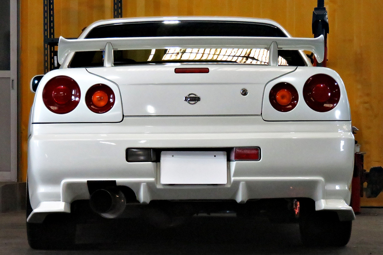 2000 Nissan SKYLINE R34 GT GT-R Look Turbo RB26DETT, R34 GTR rims , URAS aero, Blitz coil overs,  Recaro seat, Defi Gaug