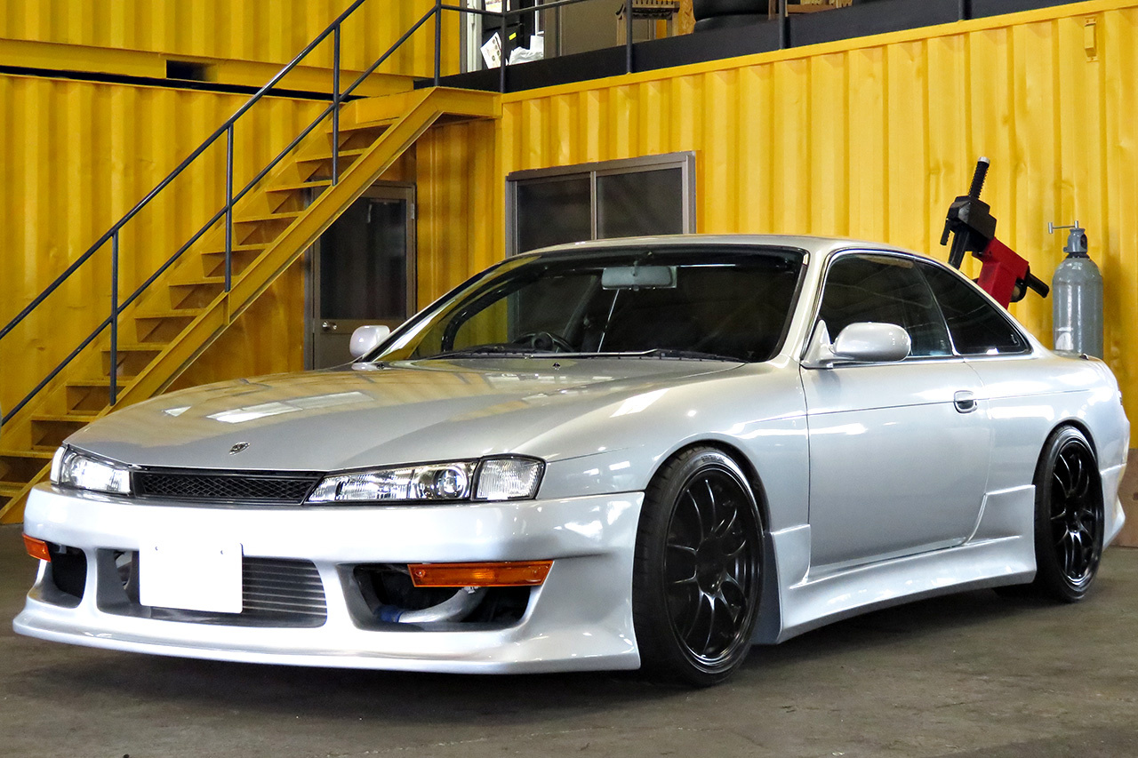 1997 Nissan SILVIA S14 K's, full aero, TRUST muffler, ENKEI PF01 Wheels, D-Max Spec D1 Height Adjustable coilovers