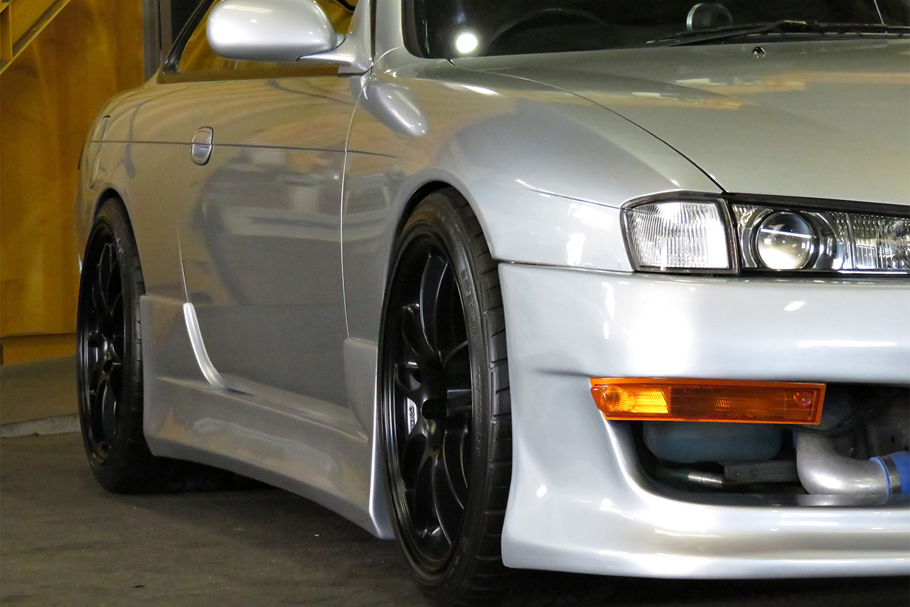 1997 Nissan SILVIA S14 K's, full aero, TRUST muffler, ENKEI PF01 Wheels, D-Max Spec D1 Height Adjustable coilovers