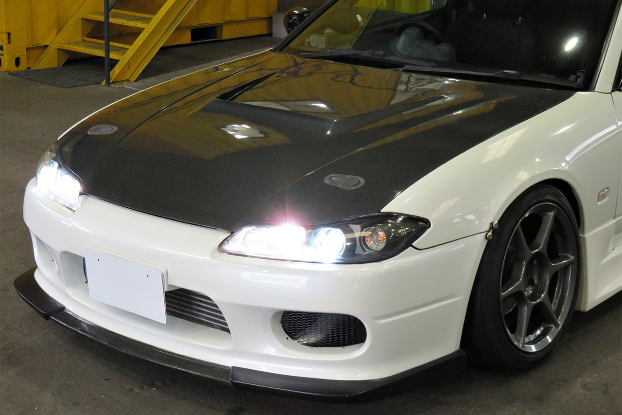 2001 Nissan SILVIA S15 SPEC R, P1 Racing Wheels, ETS radiator, Blitz Adjustable coilovers, GReddy Profec, YMS ECU