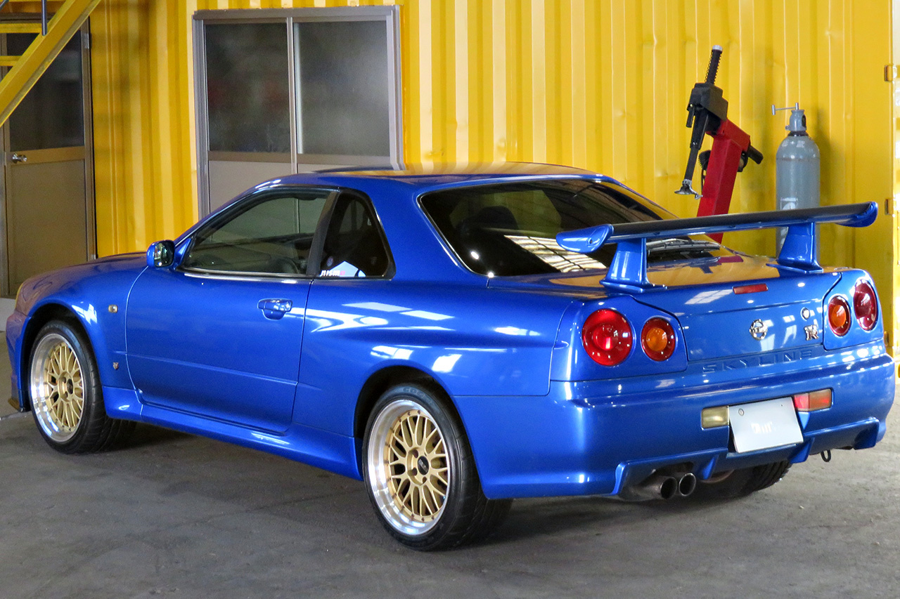 2001 Nissan SKYLINE GT-R R34 GT-R TV2 Bayside Blue, Gold BBS 18 inch Wheels