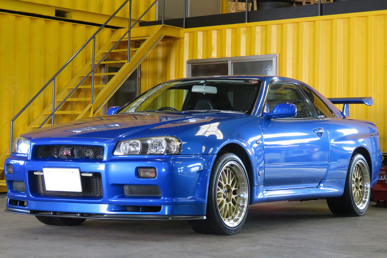 2001 Nissan SKYLINE GT-R R34 GT-R TV2 Bayside Blue, Gold BBS 18 inch Wheels