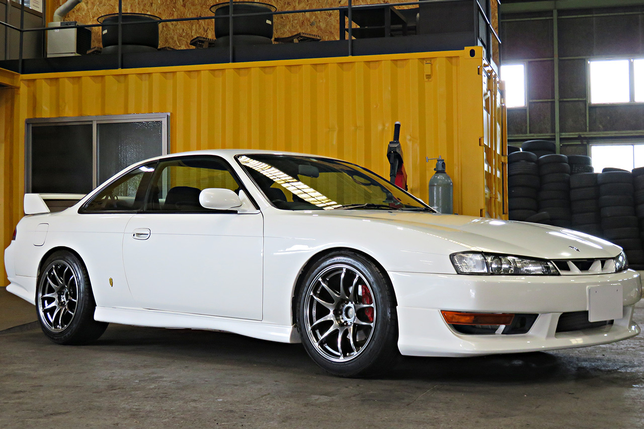 1997 Nissan SILVIA K's S14 OEM Front Kouki & OEM Kouki Rear Spoiler, Work Emotion 18 inch Wheels 