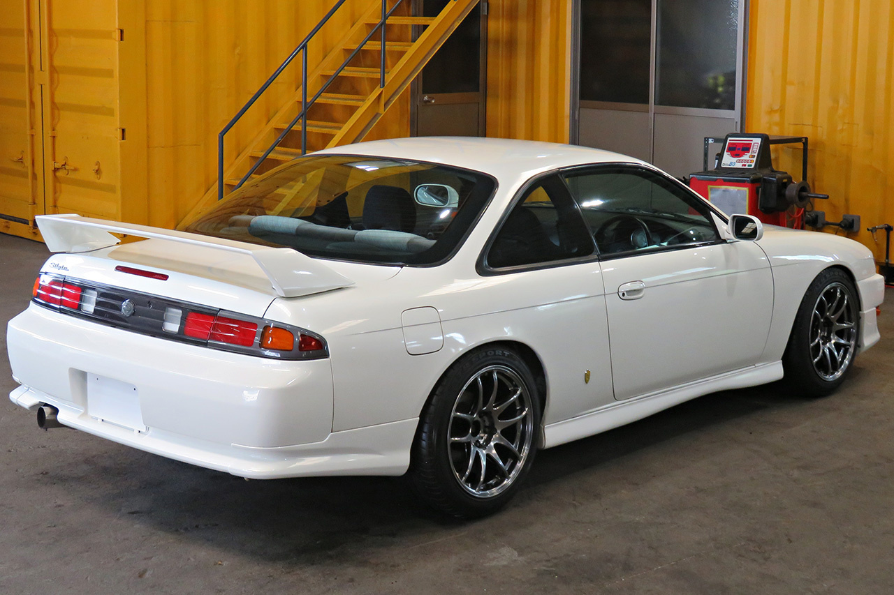 1997 Nissan SILVIA K's S14 OEM Front Kouki & OEM Kouki Rear Spoiler, Work Emotion 18 inch Wheels 