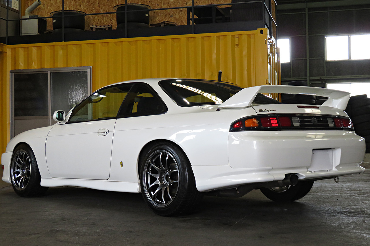 1997 Nissan SILVIA K's S14 OEM Front Kouki & OEM Kouki Rear Spoiler, Work Emotion 18 inch Wheels 