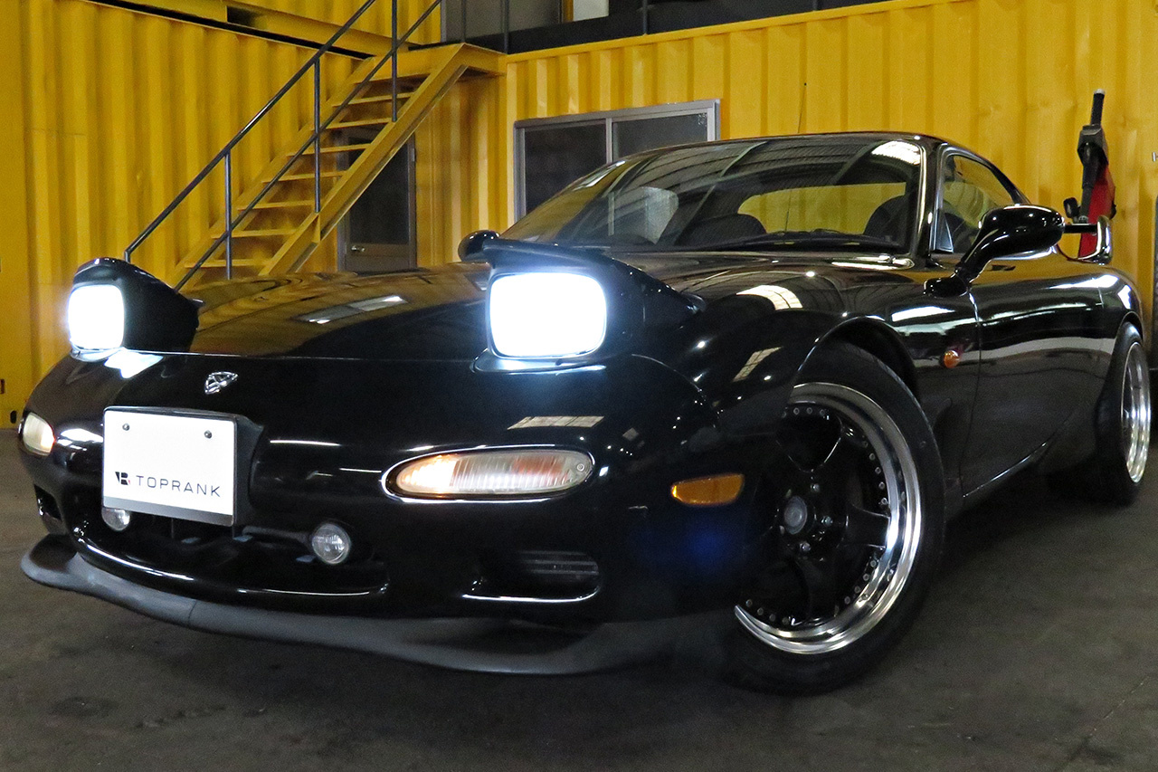 1996 Mazda ENFINI RX-7 MazdaSpeed Rear Spoiler,  SSR Professor 17 inch Wheels , Personal Steering Wheel