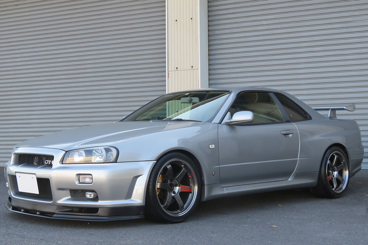 2000 Nissan SKYLINE GT-R R34 GT-R V SPEC, Rays Volk Racing TE37 SL 18 Inch Wheels, HKS Height Adjustable Coilovers 