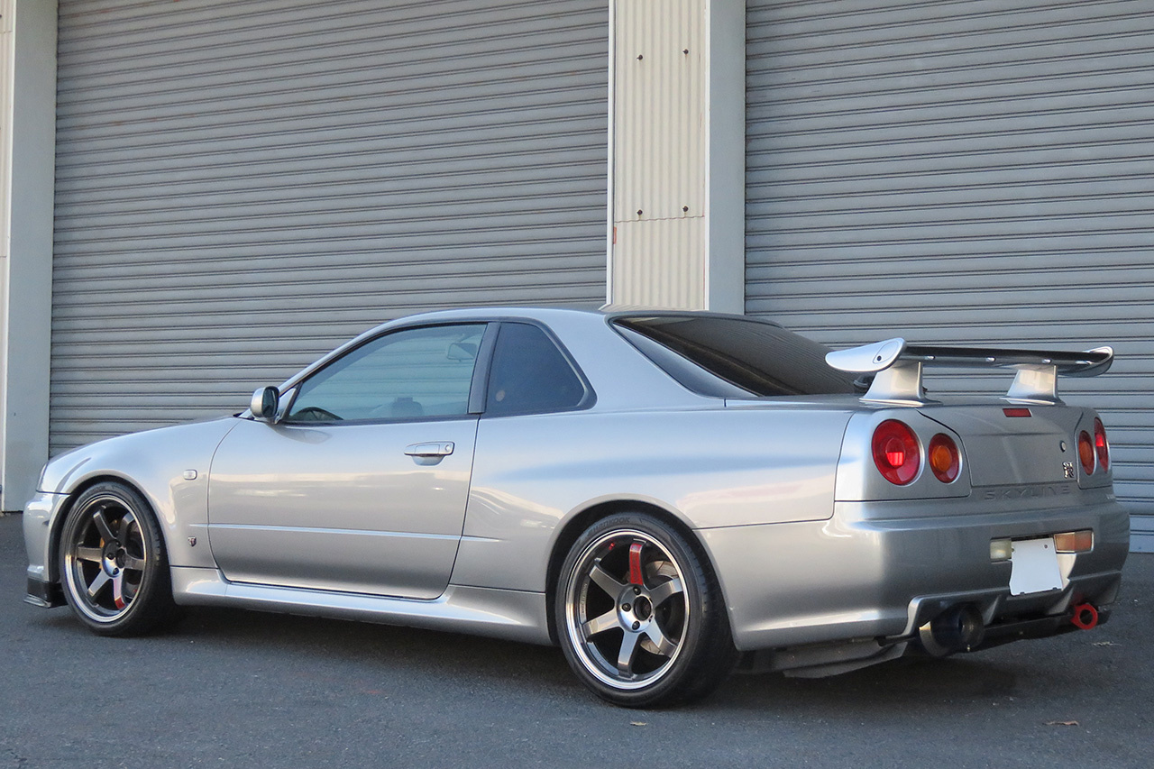 2000 Nissan SKYLINE GT-R R34 GT-R V SPEC, Rays Volk Racing TE37 SL 18 Inch Wheels, HKS Height Adjustable Coilovers 