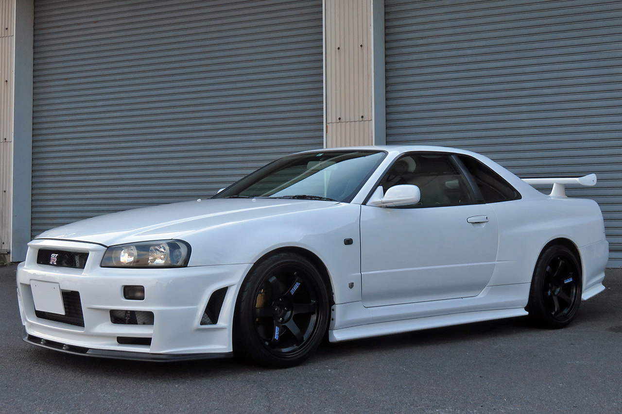 1999 Nissan SKYLINE GT-R R34 GT-R Nismo Z-Tune Front Bumper, HKS Stainless Front Pipe, Coppermix Twin Clutch,