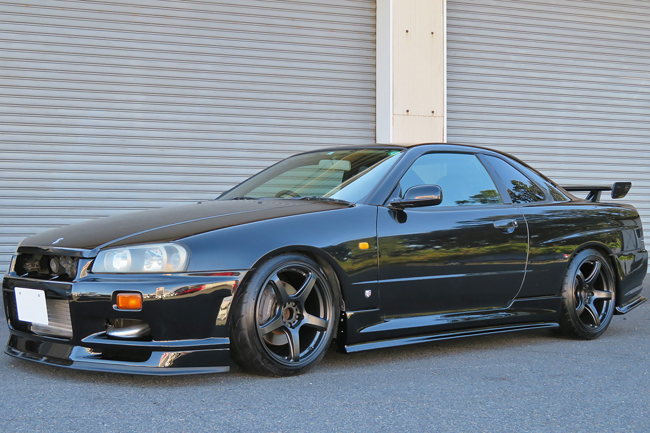 1998 Nissan SKYLINE COUPE ER34 25GT TURBO, HPI Intercooler, URAS AERO, WORK 18 Inch Wheels