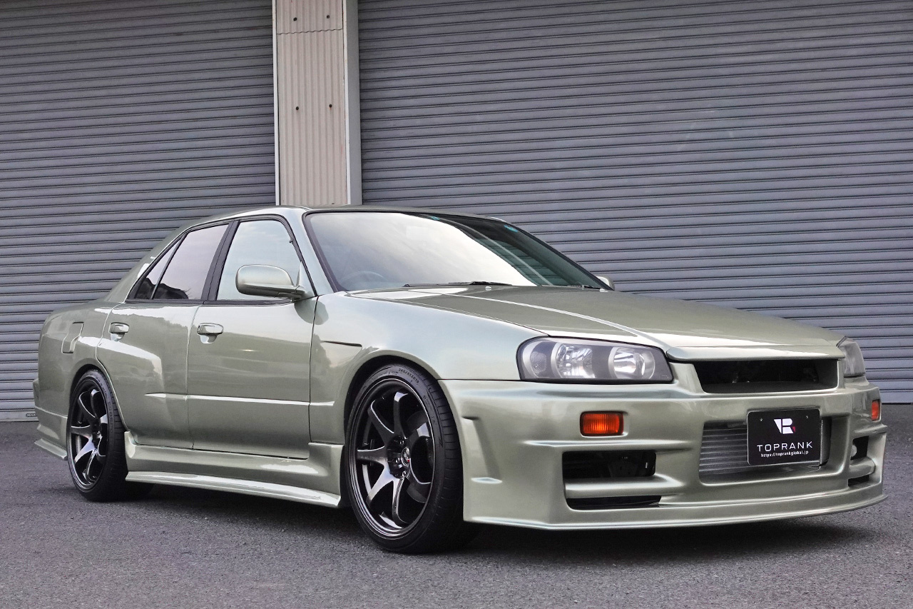 1998 Nissan SKYLINE ER34 25 GT-X TURBO, BNR34 GTR JW0 Millenium Jade Look