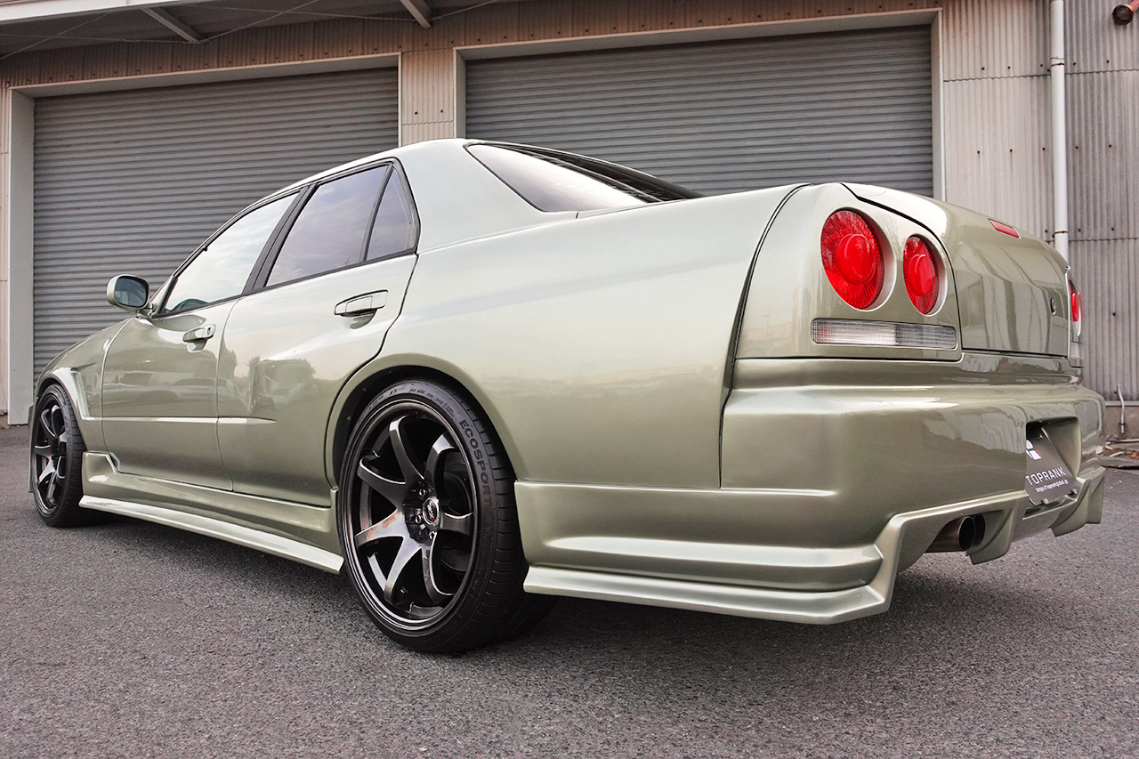 1998 Nissan SKYLINE ER34 25 GT-X TURBO, BNR34 GTR JW0 Millenium Jade Look