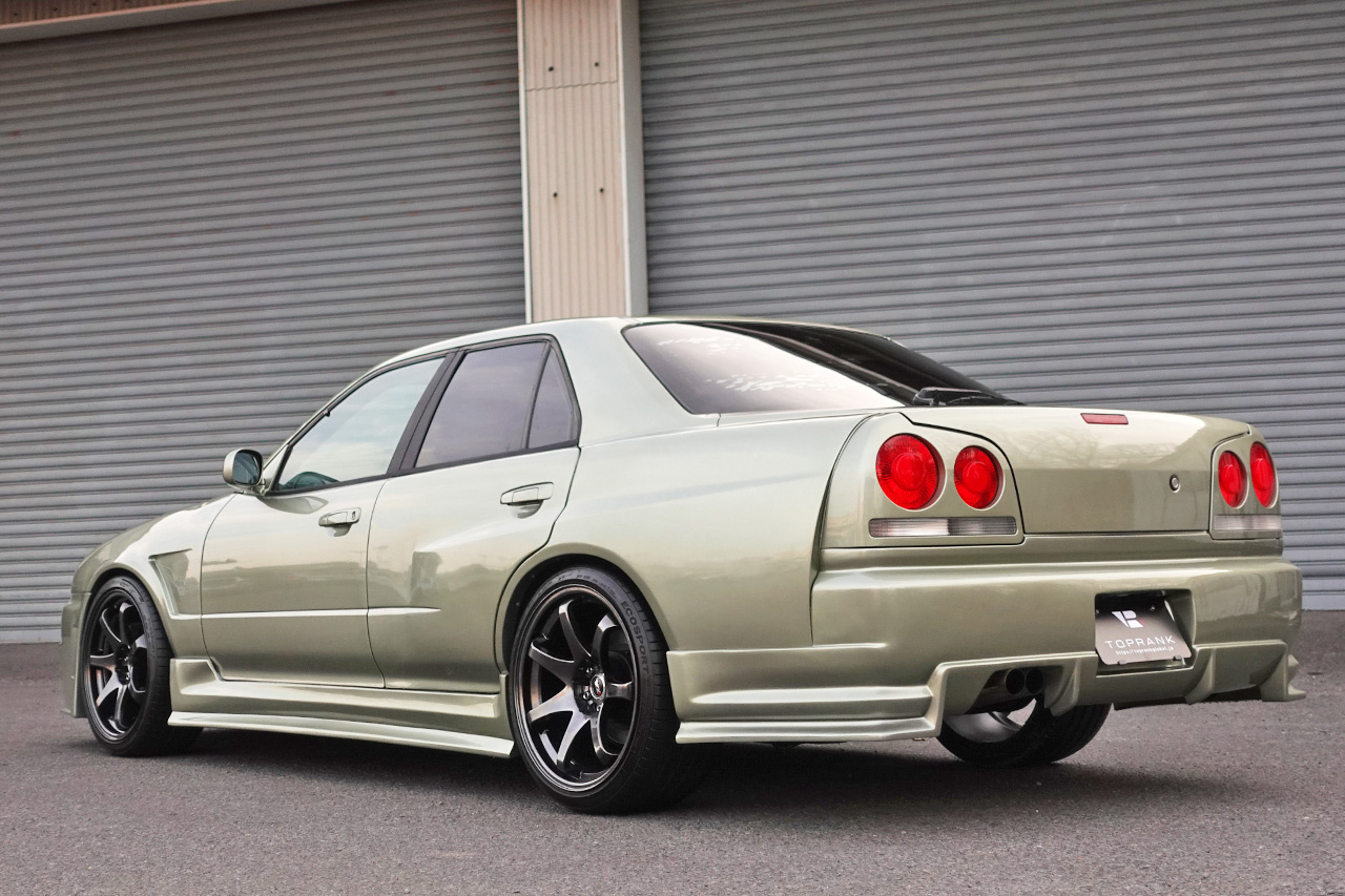 1998 Nissan SKYLINE ER34 25 GT-X TURBO, BNR34 GTR JW0 Millenium Jade Look