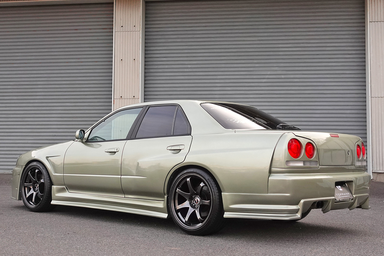 1998 Nissan SKYLINE ER34 25 GT-X TURBO, BNR34 GTR JW0 Millenium Jade Look