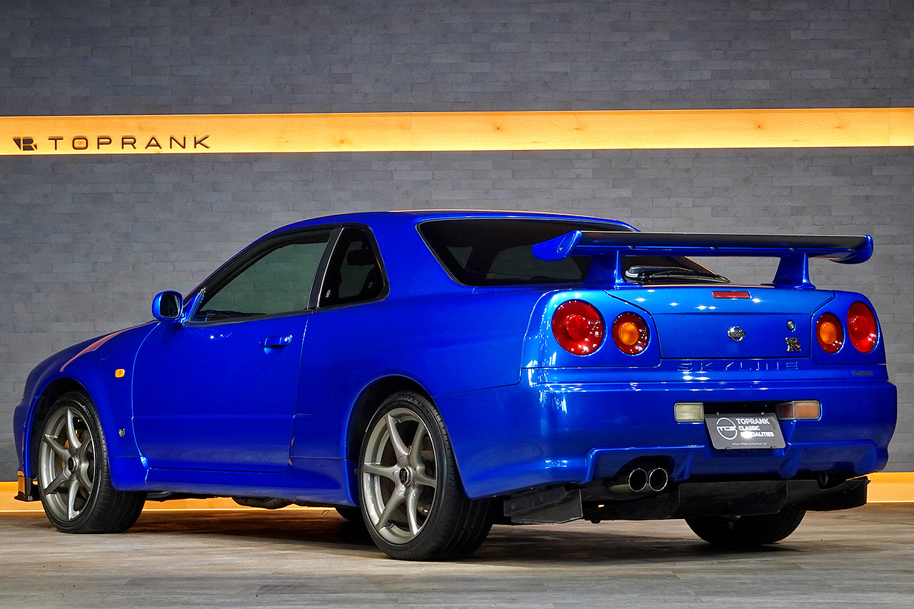 1999 Nissan SKYLINE GT-R BNR34 R34 Skyline GT-R V-Spec , LOW MILEAGE, Factory Bayside Blue, FULL STOCK