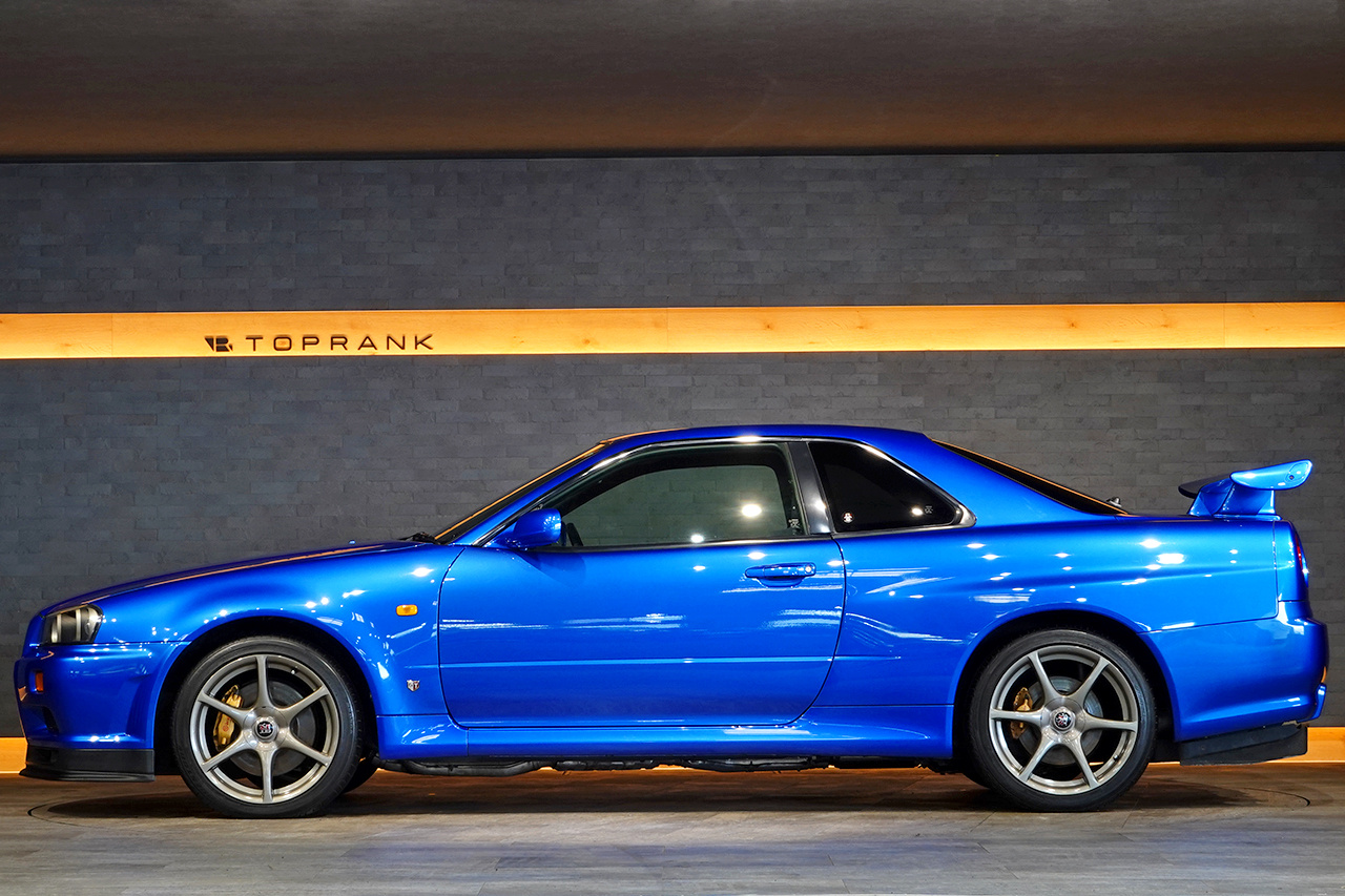 1999 Nissan SKYLINE GT-R BNR34 R34 Skyline GT-R V-Spec , LOW MILEAGE, Factory Bayside Blue, FULL STOCK