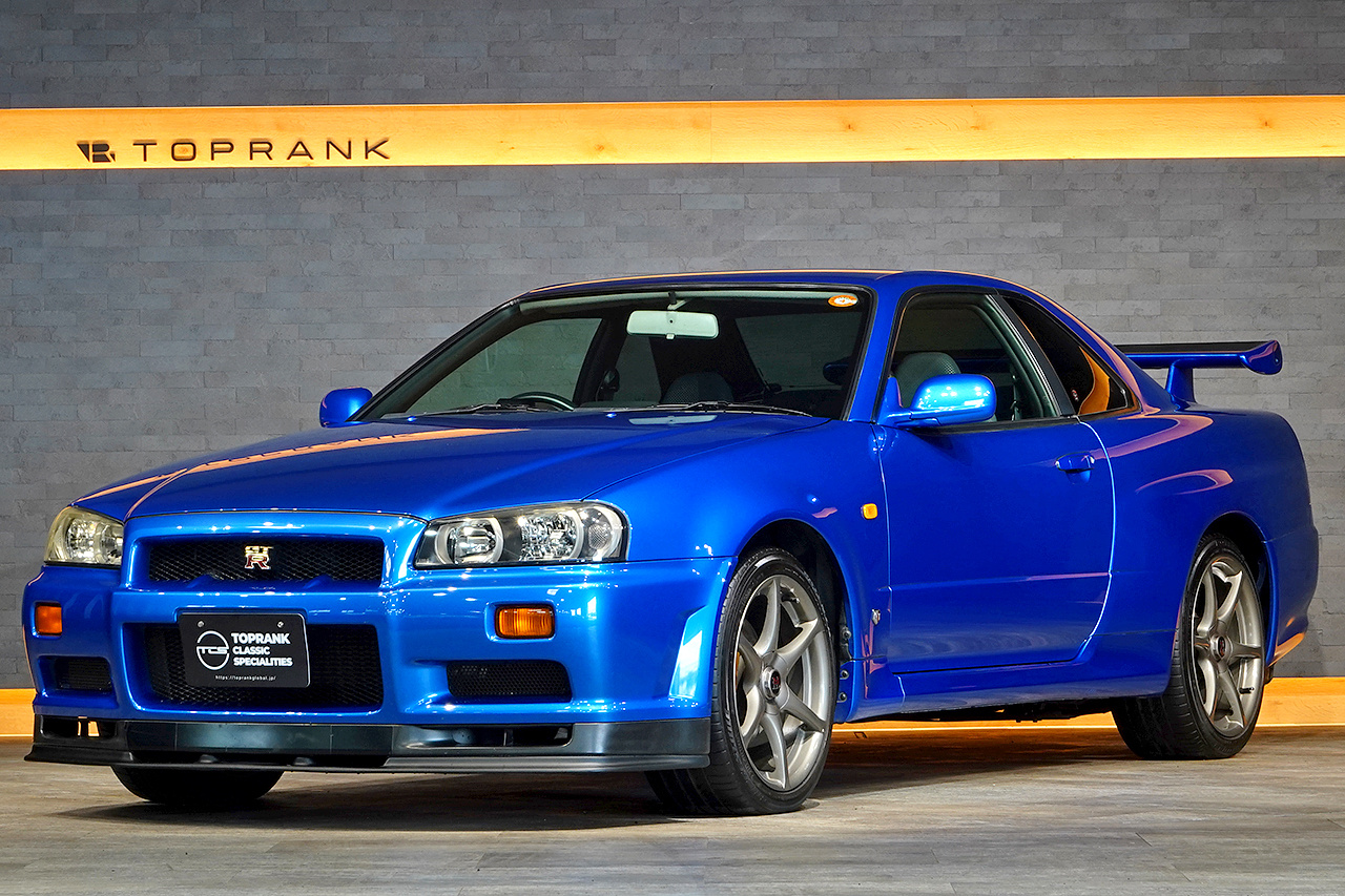 1999 Nissan SKYLINE GT-R BNR34 R34 Skyline GT-R V-Spec , LOW MILEAGE, Factory Bayside Blue, FULL STOCK