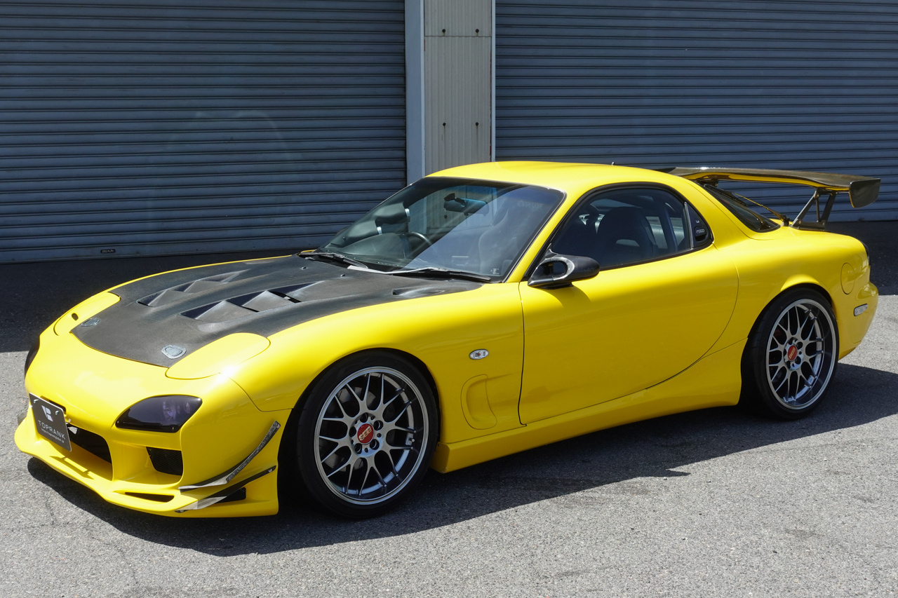 1998 Mazda ENFINI RX-7 FD3S RX-7 RS-R, RE AMEMIYA CARBON DUCT BONNET, RE AMEMIYA GT3 CARBON REAR GT WING