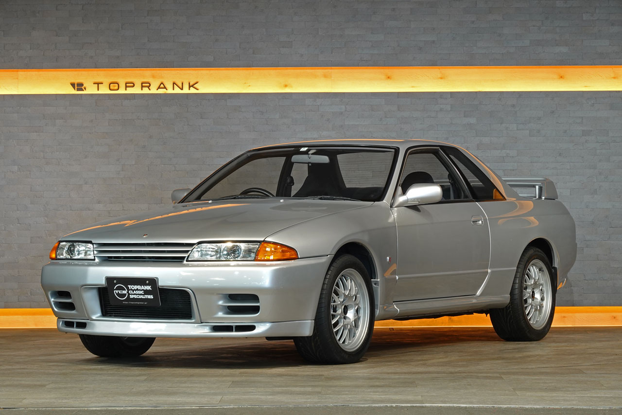 1994 Nissan SKYLINE GT-R BNR32 R32 GTR V-Spec II, KL0 Spark Silver Metallic, 5 Zigen Muffler