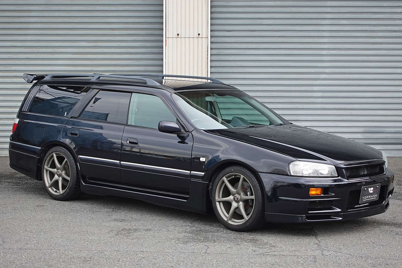 1998 Nissan STAGEA WGNC34 Stagea AUTECH VERSION 260RS, R34 GT-R Front End Conversion, OEM BNR34 Skyline GT-R MFD