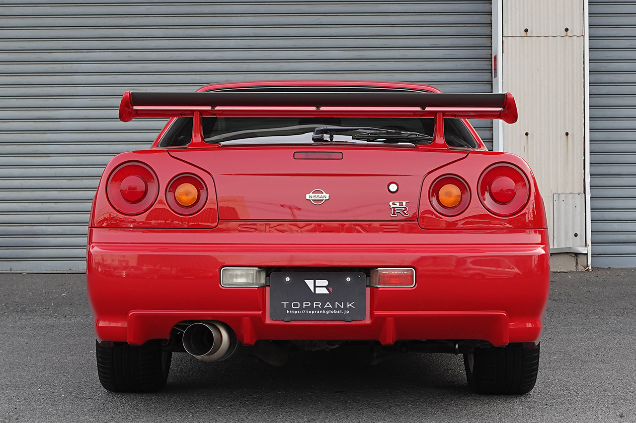 1999 Nissan SKYLINE GT-R BNR34 R34 Skyline GT-R, Factory Active Red -AR2-, NISMO Style Decals, Fujitsubo Muffler