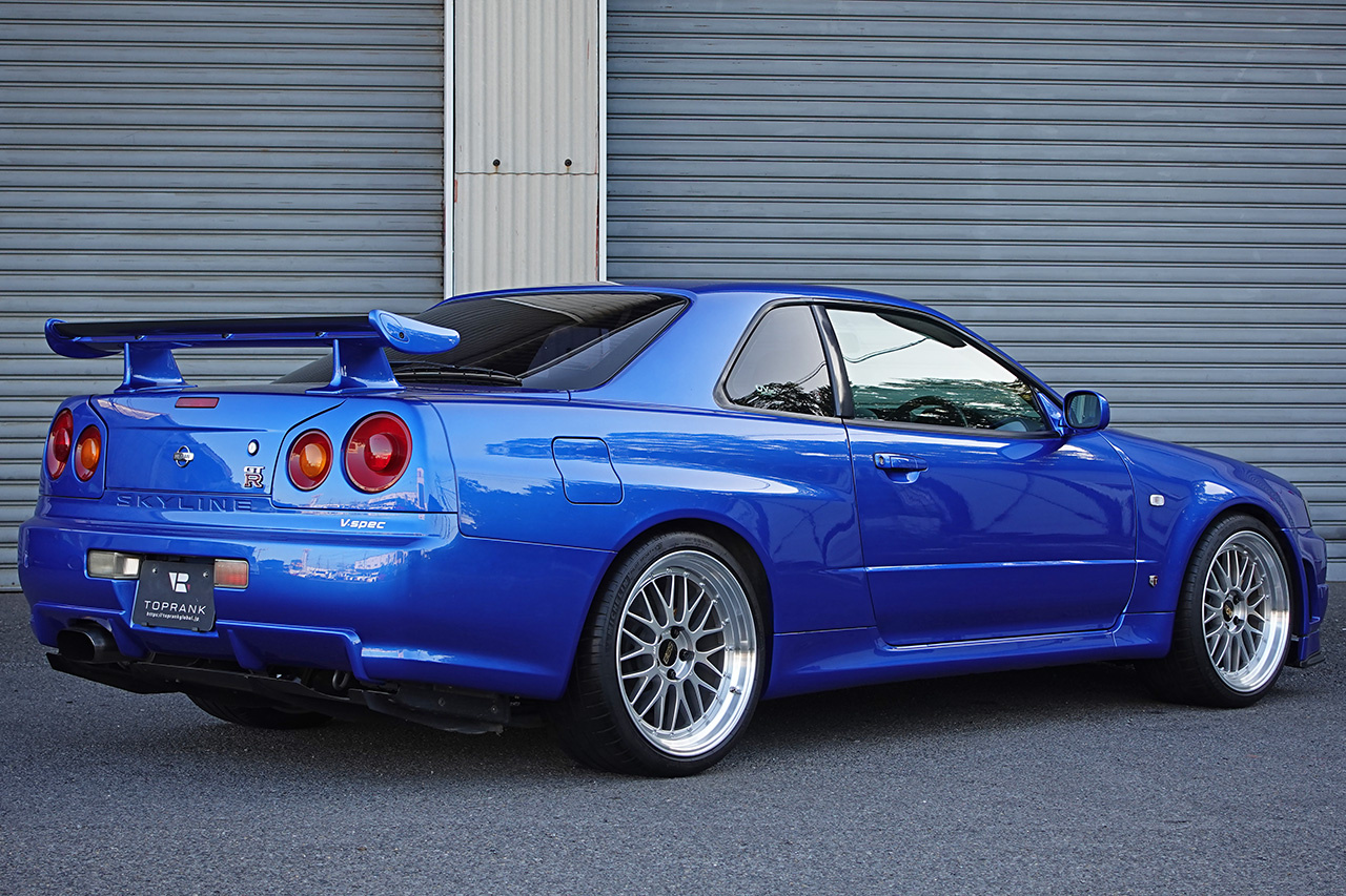 1999 Nissan SKYLINE GT-R BNR34 GTR V SPEC, TV2 Bayside Blue, BBS 19 Inch Wheels