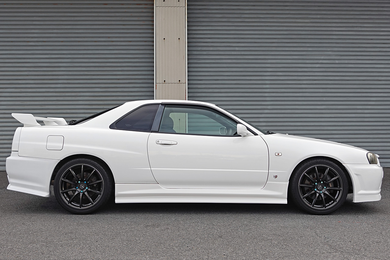 1999 Nissan SKYLINE COUPE ER34 GT-T, Aftermarket Aero, Rays Gram Lights, Apexi Height Adjustable Coilovers