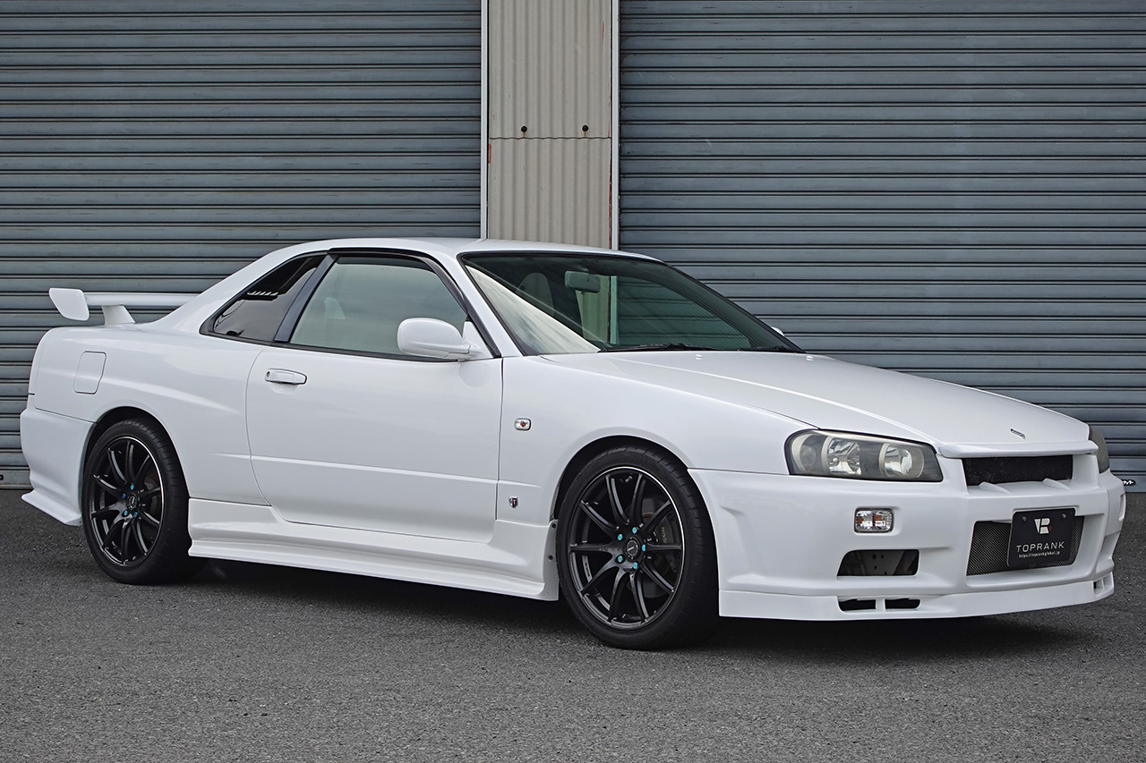 1999 Nissan SKYLINE COUPE ER34 GT-T, Aftermarket Aero, Rays Gram Lights, Apexi Height Adjustable Coilovers