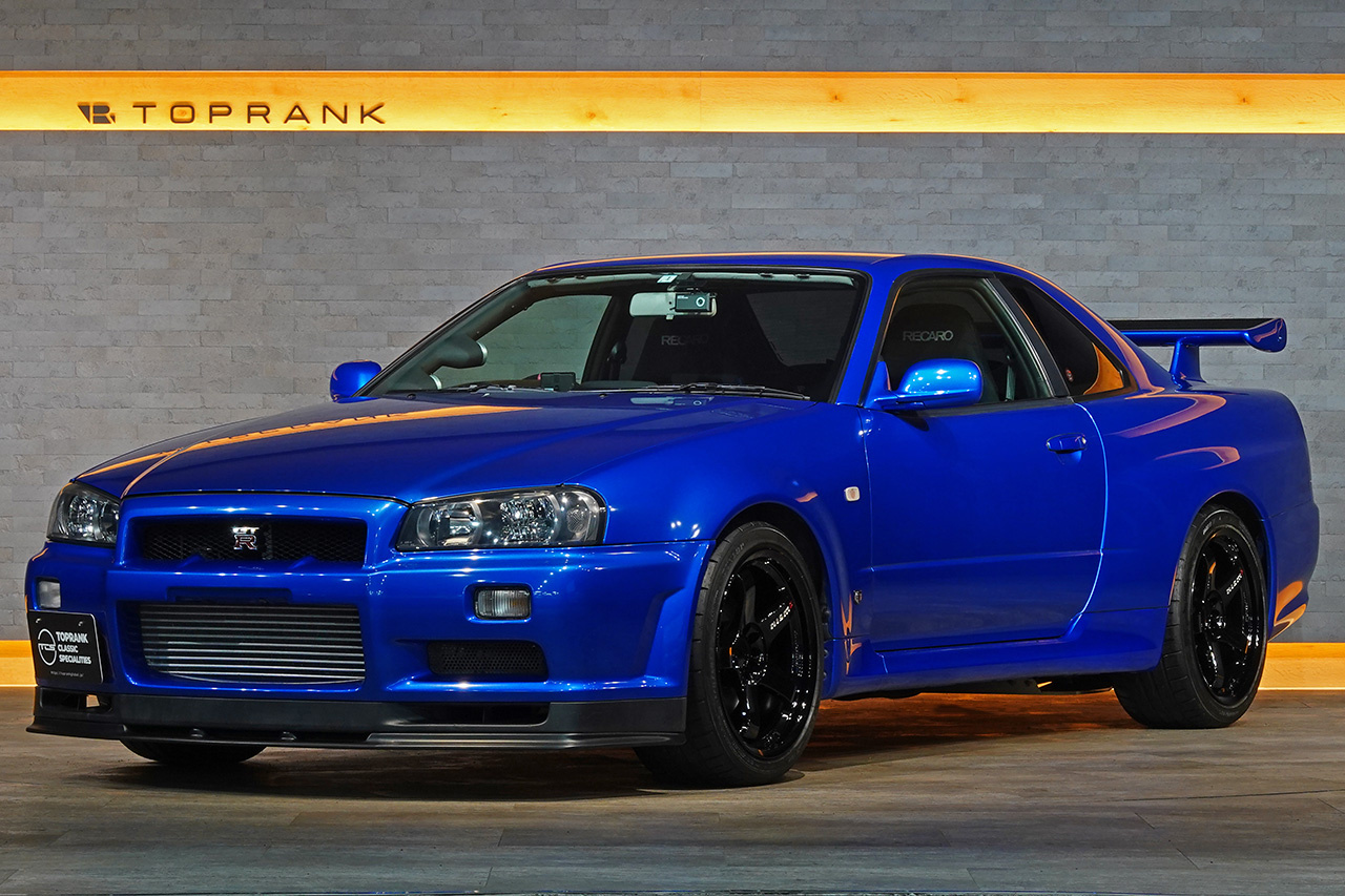 2000 Nissan SKYLINE GT-R BNR34 R34 GT-R, LOW MILEAGE, HKS Upgraded Turbos, NISMO LM-GT4 18 Inch Wheels, APM Rear Wing