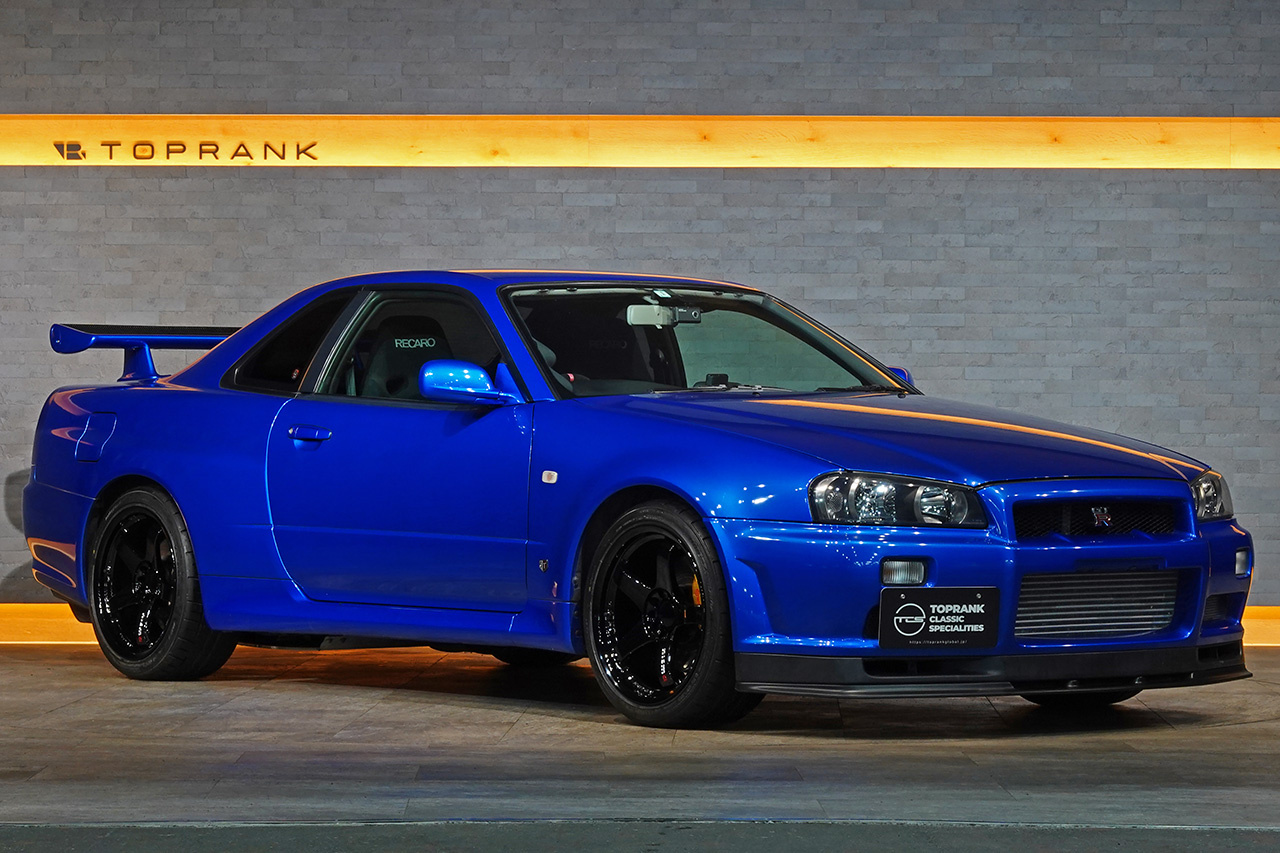2000 Nissan SKYLINE GT-R BNR34 R34 GT-R, LOW MILEAGE, HKS Upgraded Turbos, NISMO LM-GT4 18 Inch Wheels, APM Rear Wing